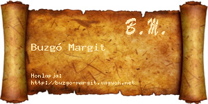 Buzgó Margit névjegykártya